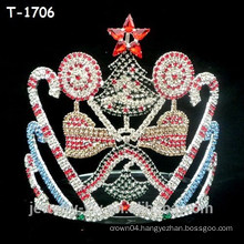 Wholesale colored crystal whole set christmas pageant crowns